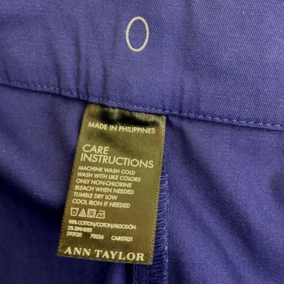 Ann Taylor Electric Purple Carnegie Crop Pants Size 0 - Picture 4 of 4